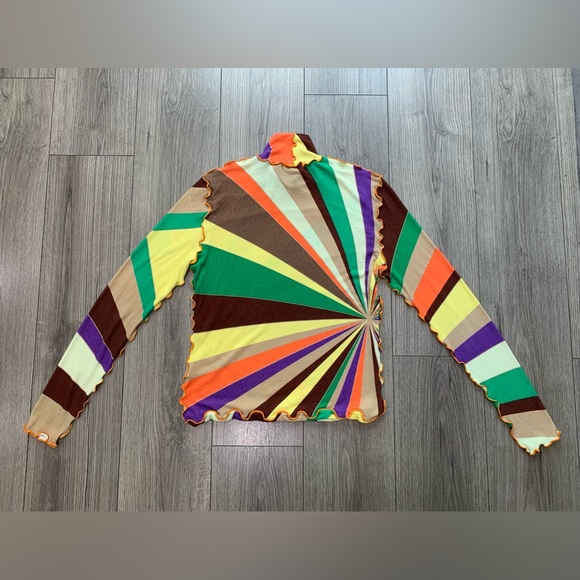 Siedre‎ Cody Graphic Print High Neck Top In Multicolor Size Small - Picture 15 of 16